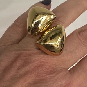 ADAMI &MRTUCCI sterling, silver Chic Gold Double Dome Ring